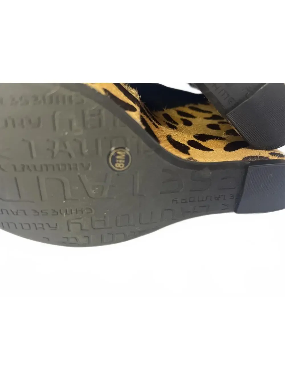 Chinese Laundry Black Suede Wedge Heels Leopard Print Platform Size 8.5 NWOT